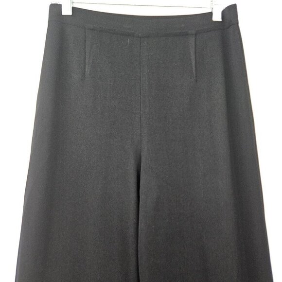 Misook Acrylic Knit Straight Leg Pants Black Women’s Size S High Rise Minimalist - Picture 3 of 9